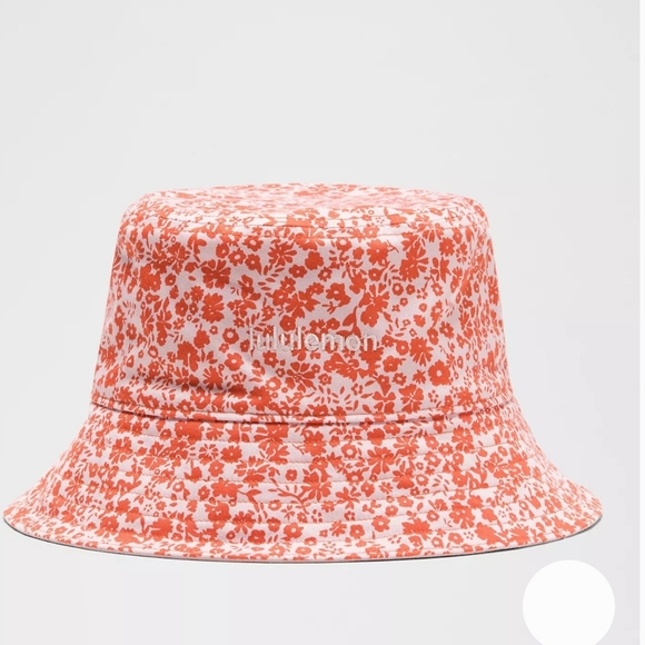 LULULEMON Reversible Bucket Hat. Floral Burst WP Pink Hase Sunburst. L/XL
